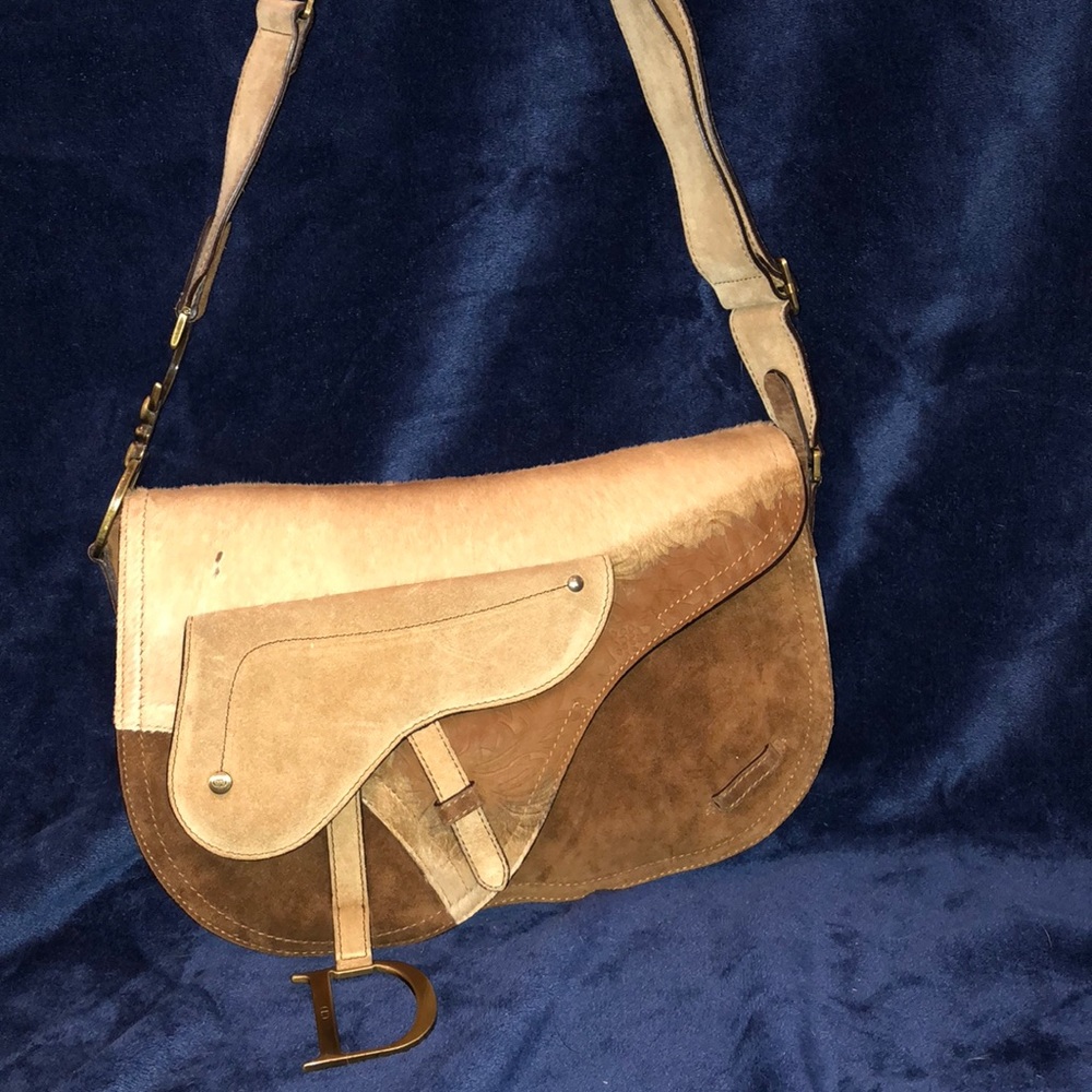 Christian Dior Brown Saddle Purse